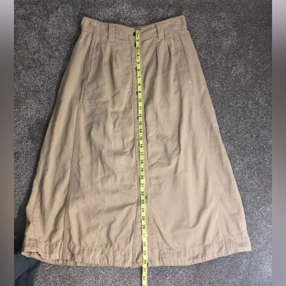 Sezane Clarina Skirt in Safari Beige Size 36 FR Cotton Button Up Midi Skirt - Picture 12 of 16
